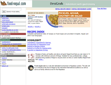 Tablet Screenshot of food-nepal.com